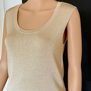 Jones New York Taupe Sleeveless Knit Top Size S New